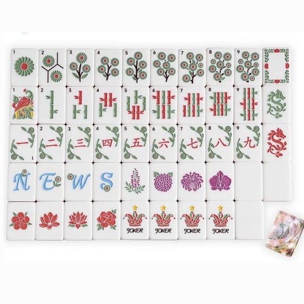 Blush and Bloom Mahjong Tile Set