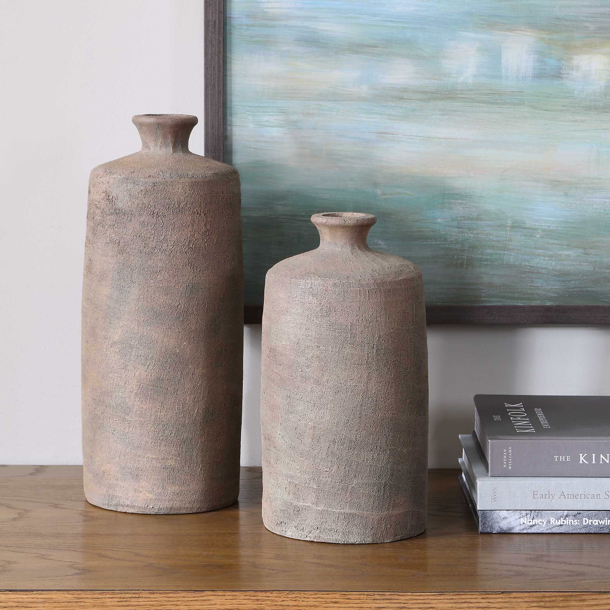 Uttermost Terrene Clay Vases, S/2