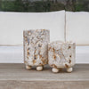 Uttermost Indoor-Outdoor Quarried Stone Candleholders, S/2