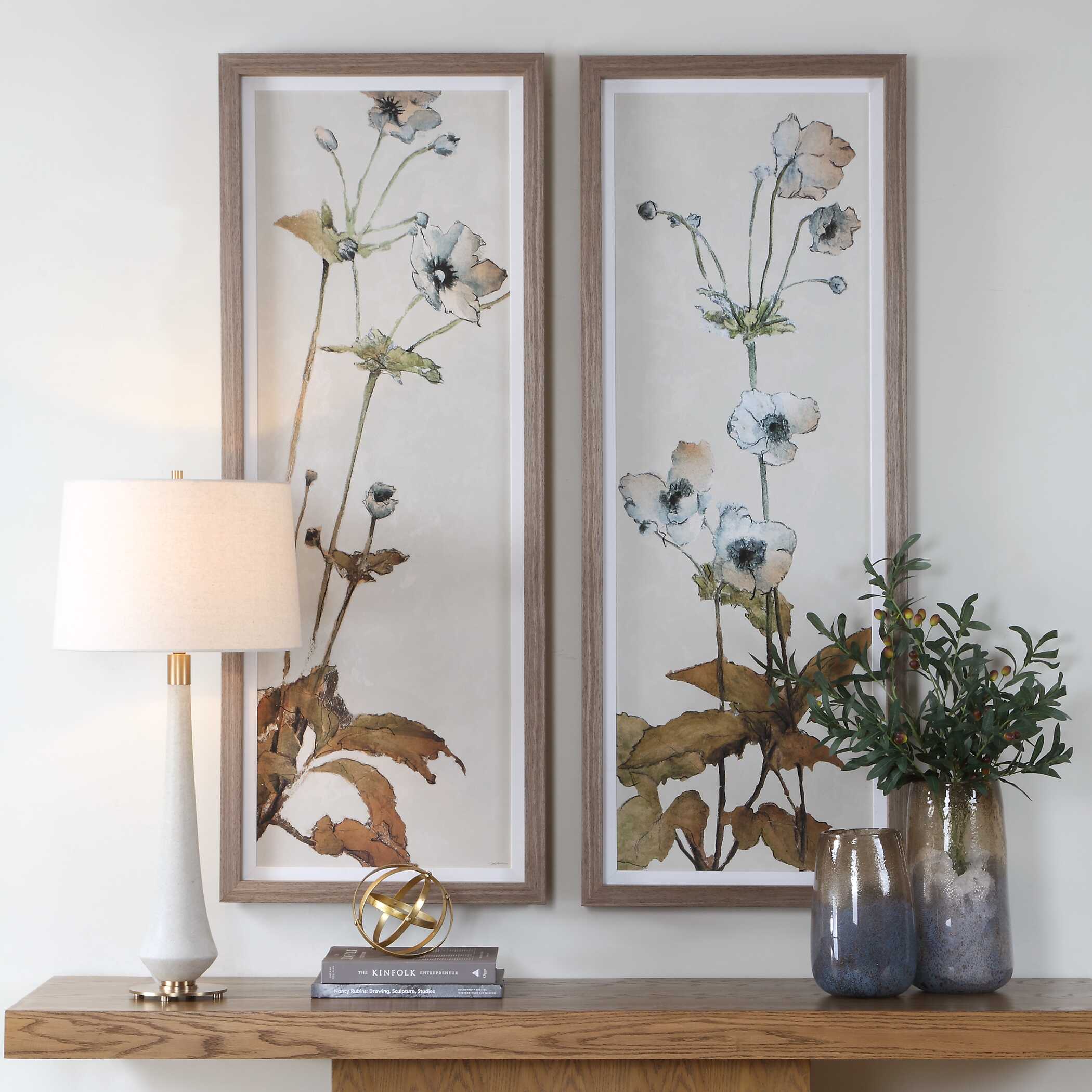 Uttermost Garden Study Framed Floral Prints, S/2