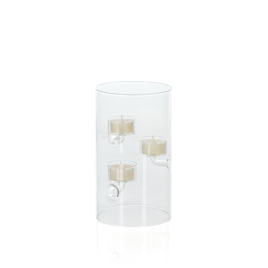 Suspended Glass Tealight Holder/Hurricane- 4.75" x 8.25"