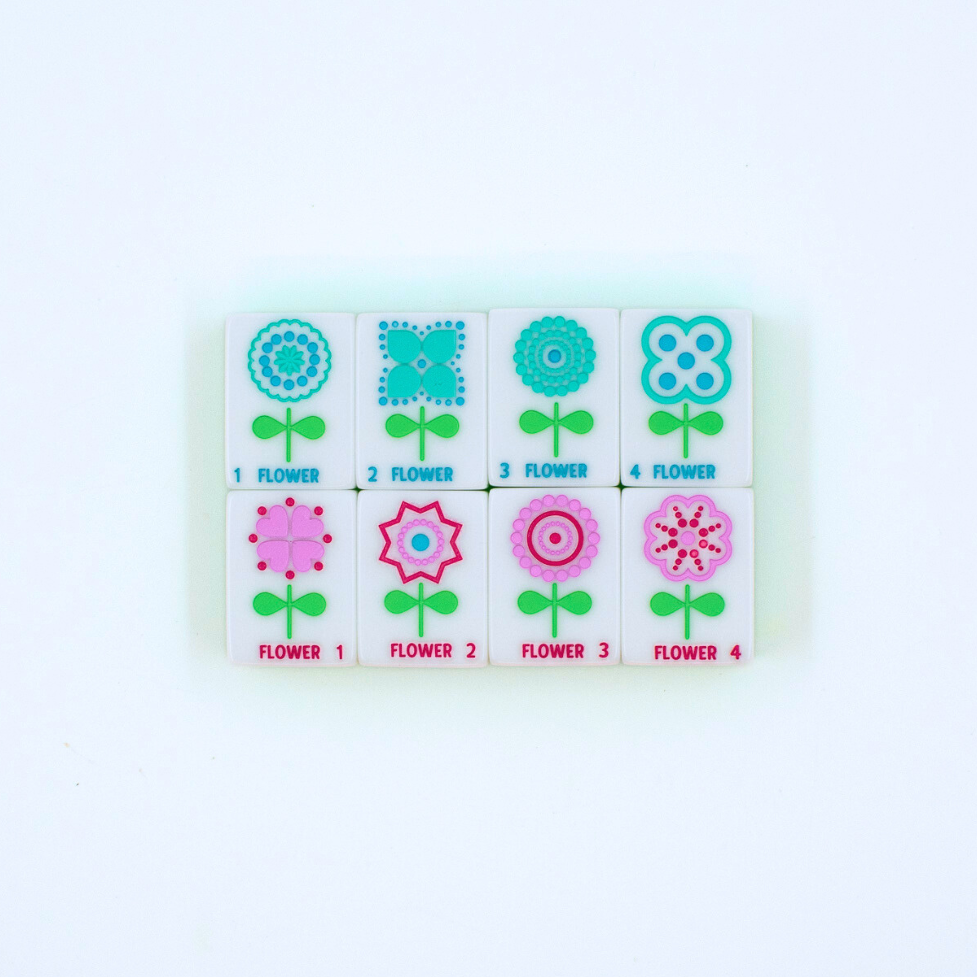 My Fair Mahjong Giftware Crystal Confetti Citrus Green | Mahjong with a Sprinkle of Color and Joy | Clear Top with Colorful Pattern and Layers