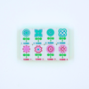 My Fair Mahjong Giftware Crystal Confetti Citrus Green | Mahjong with a Sprinkle of Color and Joy | Clear Top with Colorful Pattern and Layers