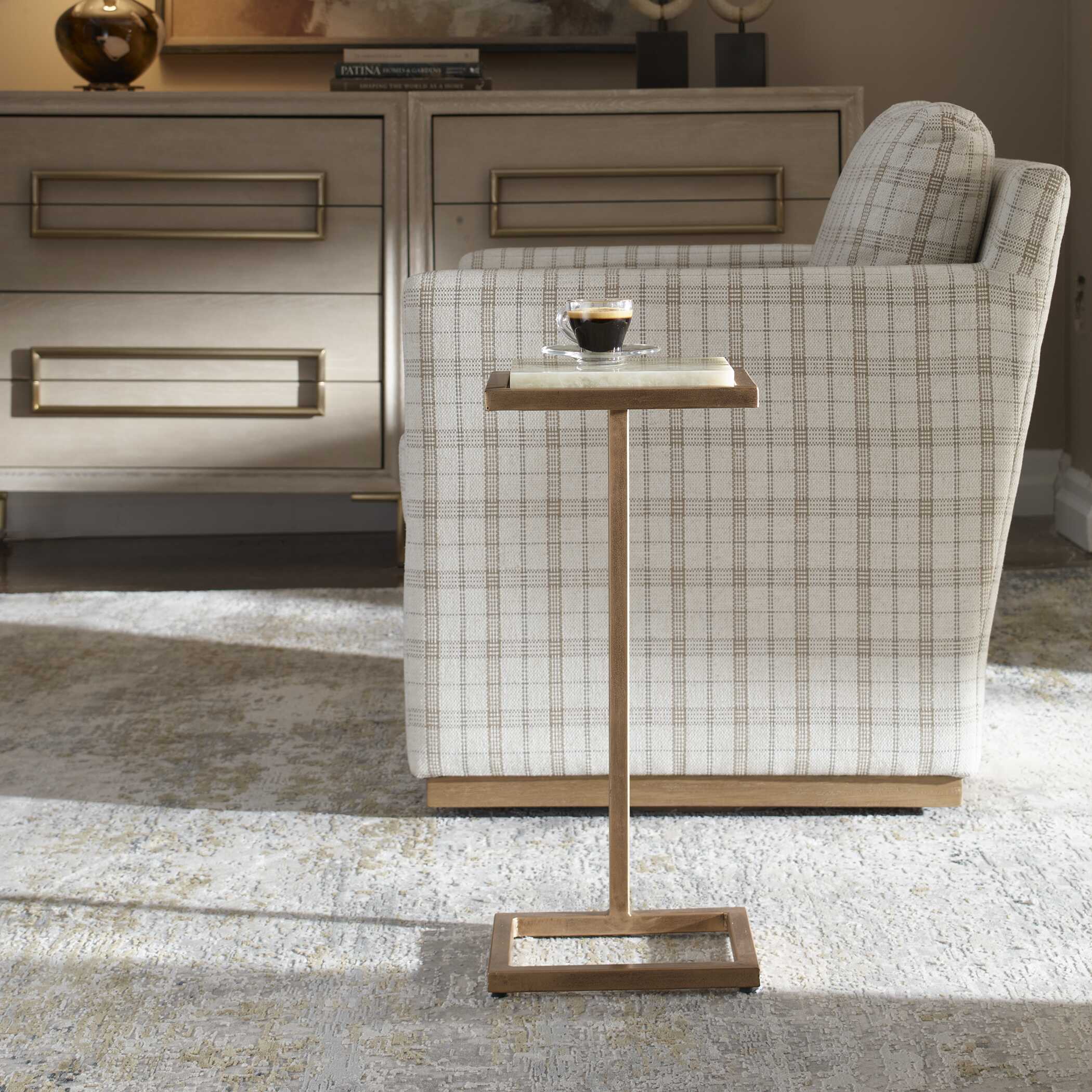 Uttermost Gamora Marble Drink Table