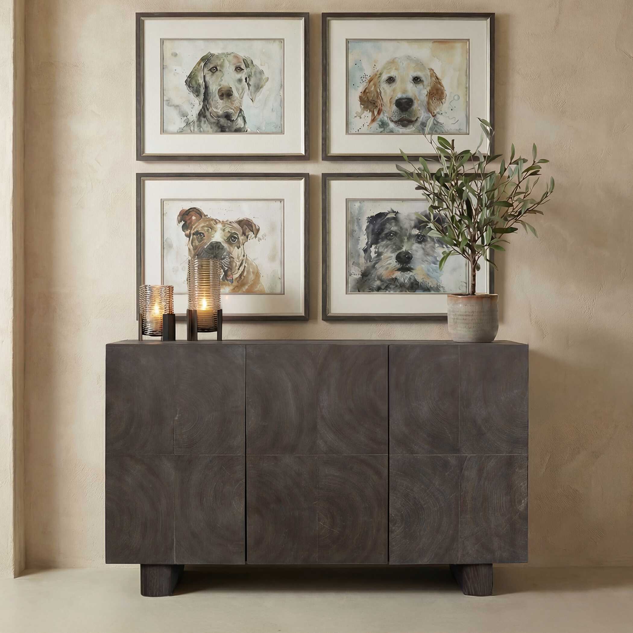 Uttermost Phineas 3 Door Modern Cabinet