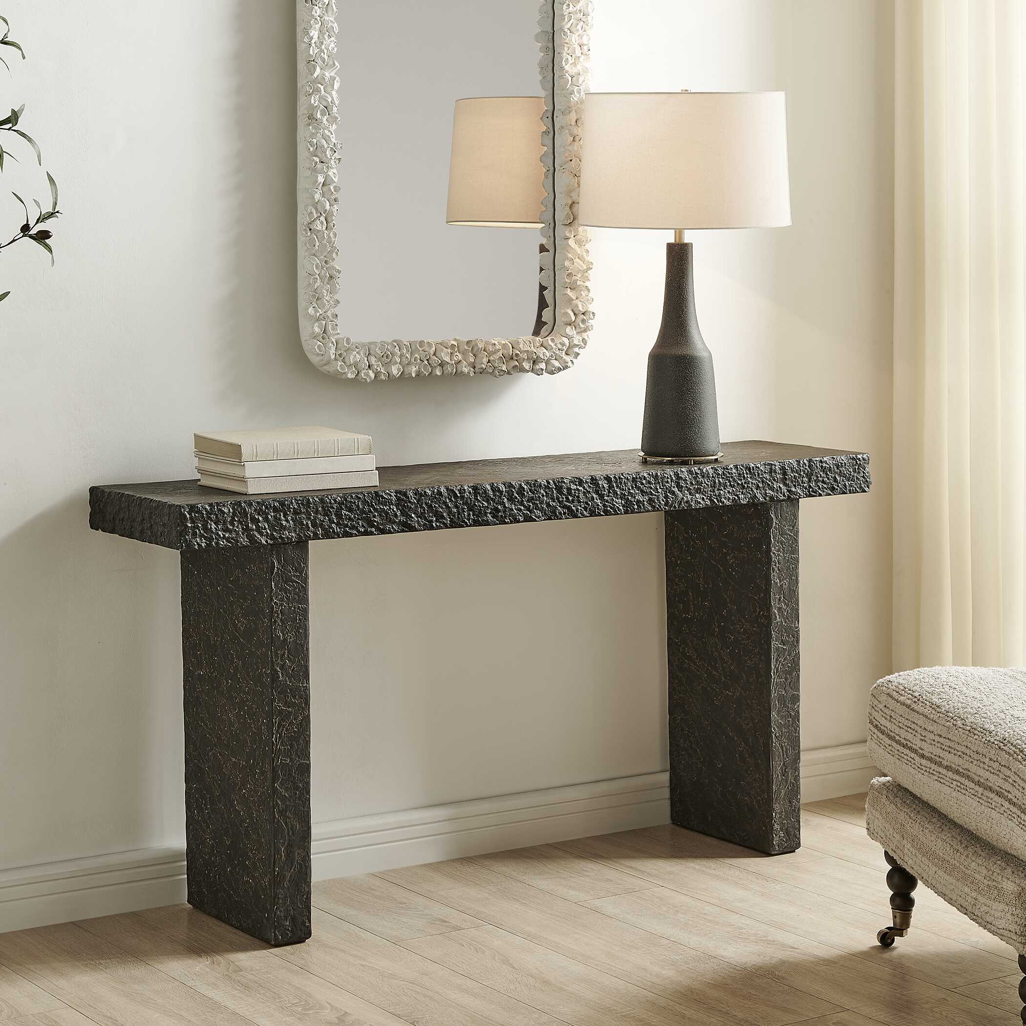 Uttermost Hagan Indoor-Outdoor Slate Console Table