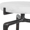 Uttermost Tobias White Marble Slab Drink Table