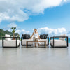 Uttermost Remsen Black/Oyster Outdoor Lounge Chair