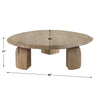 Uttermost Tiernan Reclaimed Oak Round Coffee Table