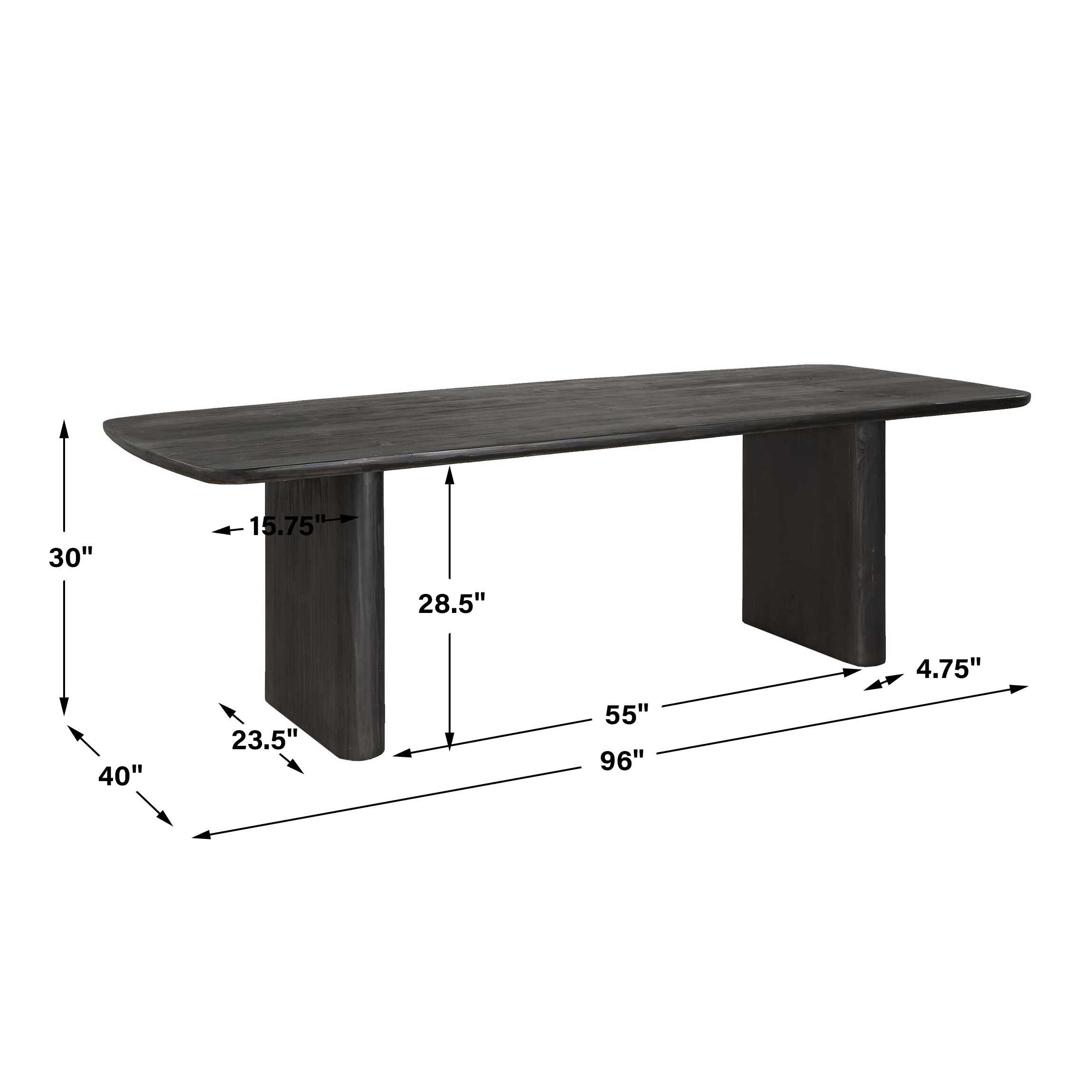 Uttermost Kirin Black Reclaimed Fir Dining Table
