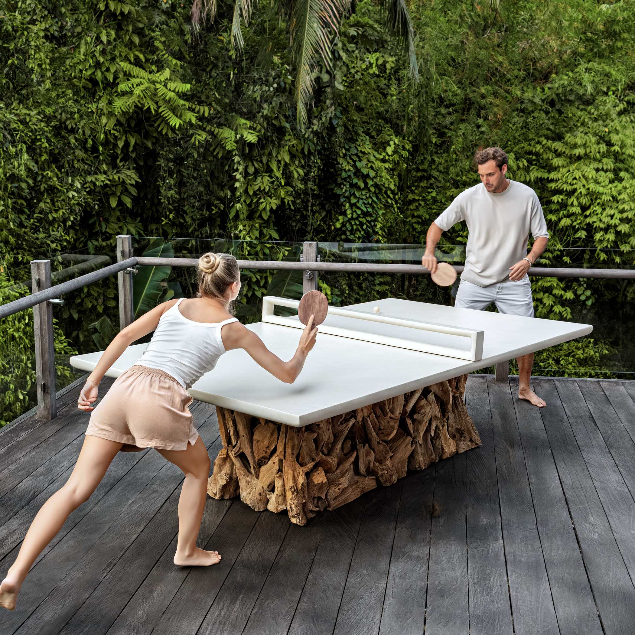 Uttermost Stonewood Indoor-Outdoor Ping-Pong Dining Table