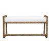 Uttermost Araiza White Fabric Bench