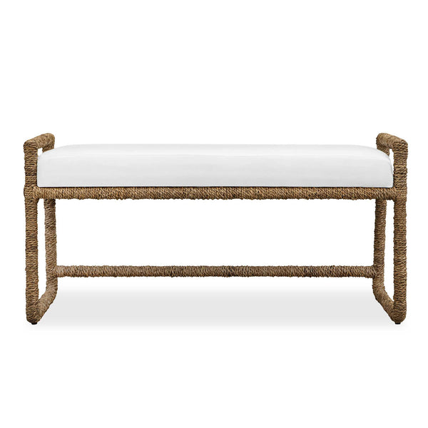 Uttermost Araiza White Fabric Bench