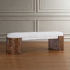 Uttermost Thorian Off-White Bench