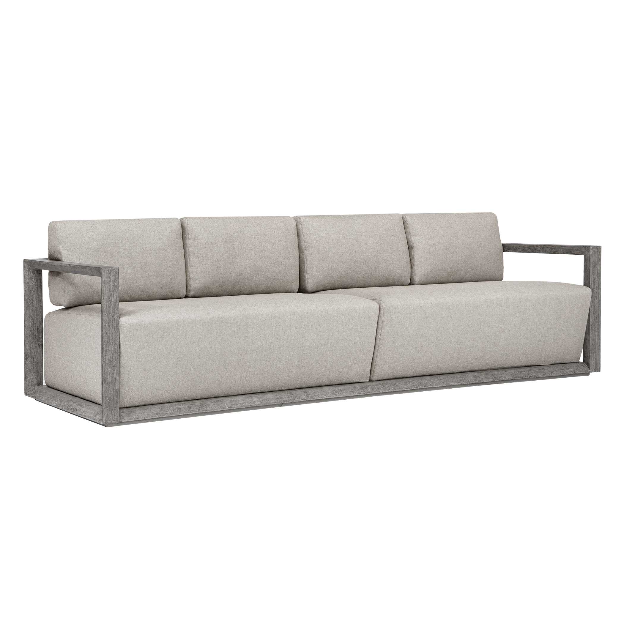 Uttermost Remsen Outdoor Weathered Gray/Dove Large Sofa