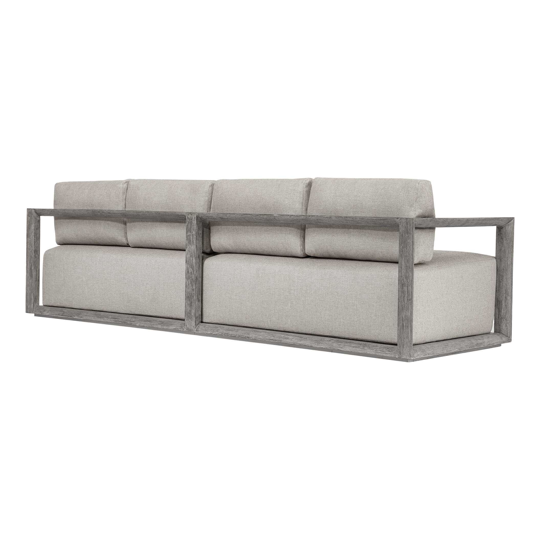 Uttermost Remsen Outdoor Weathered Gray/Dove Large Sofa