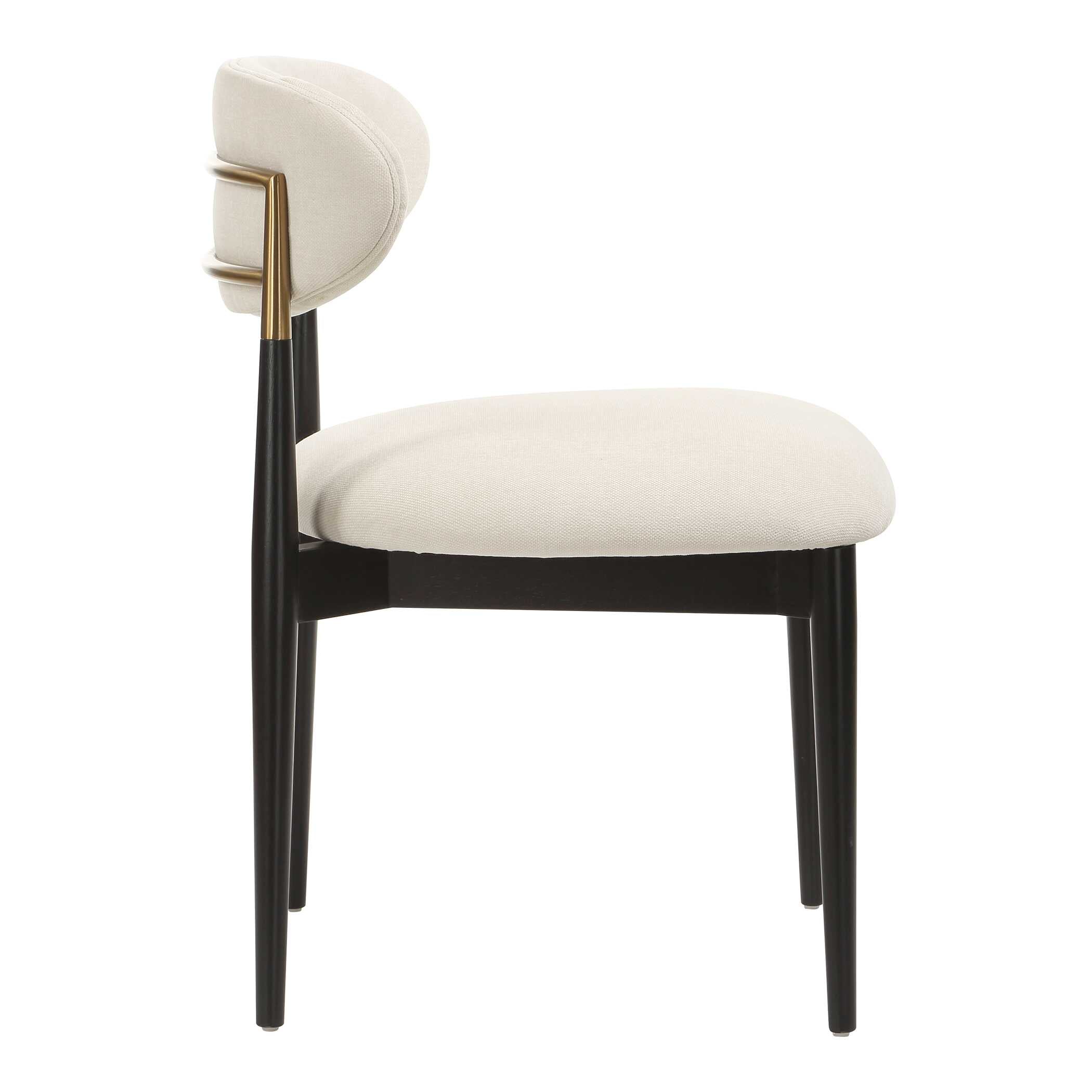 Uttermost Moxie Black Armless Dining Chair S/2