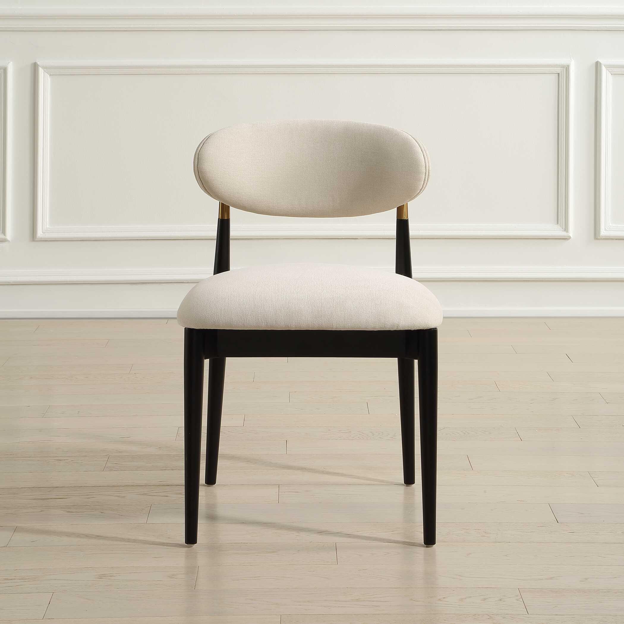 Uttermost Moxie Black Armless Dining Chair S/2