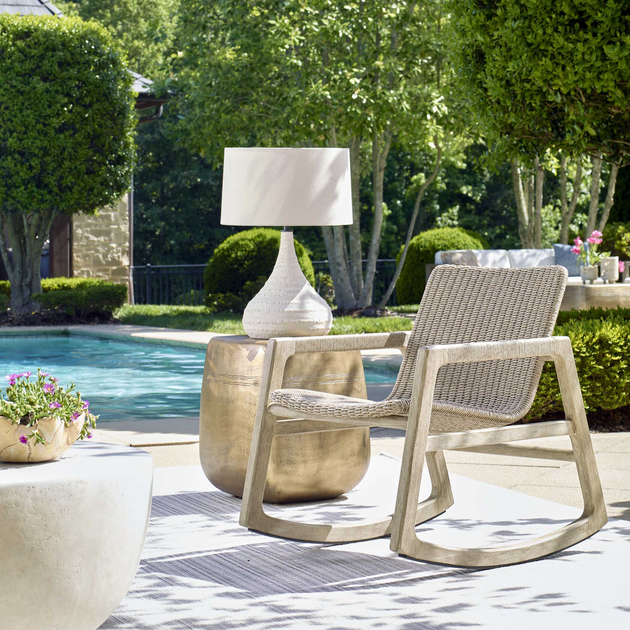 Uttermost Sumba Outdoor Wicker Rocking Chair