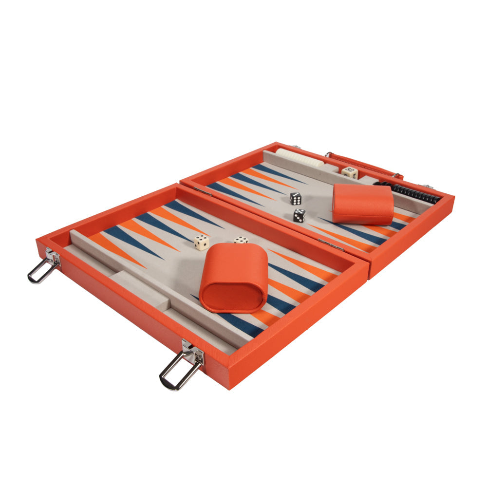 Mini Travel Backgammon Orange