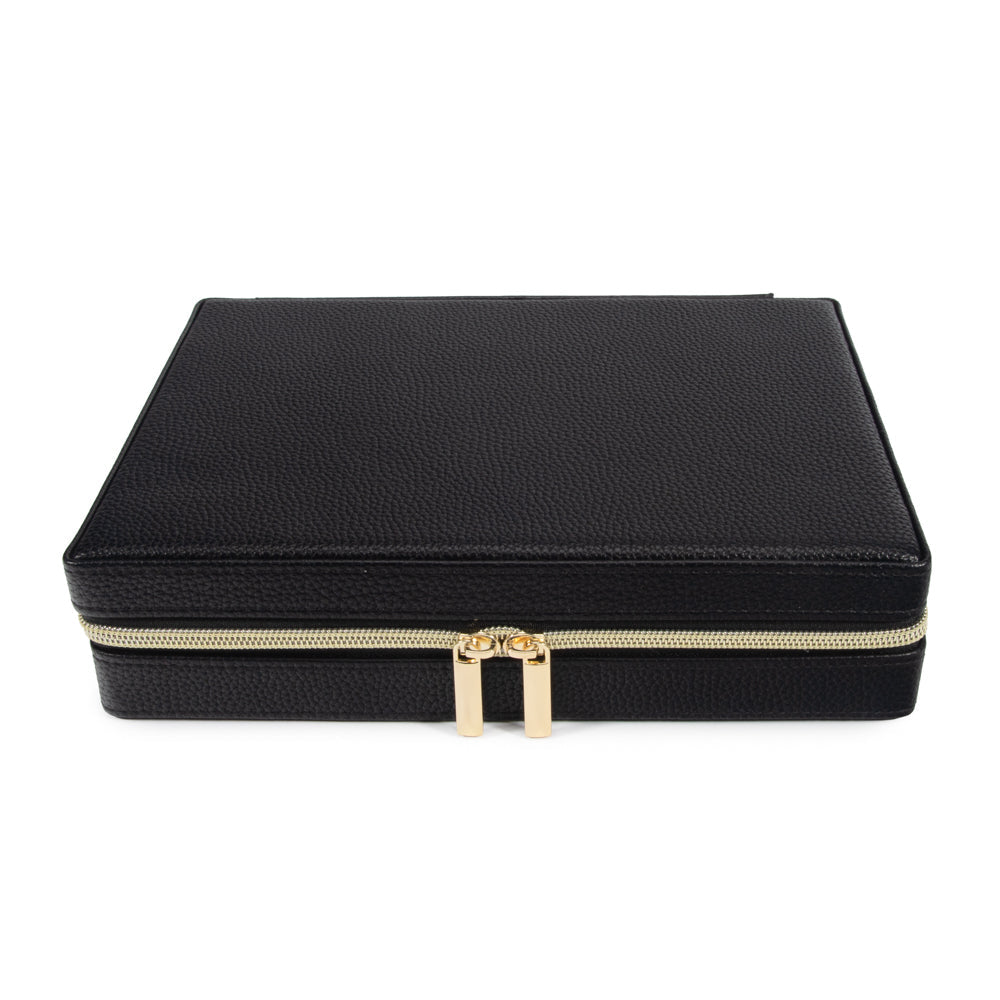 Leah Large Travel Jewelry Case Black
