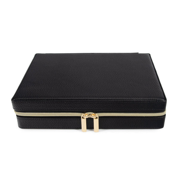 Leah Large Travel Jewelry Case Black