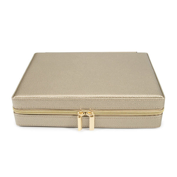 Leah Large Travel Jewelry Case Gold