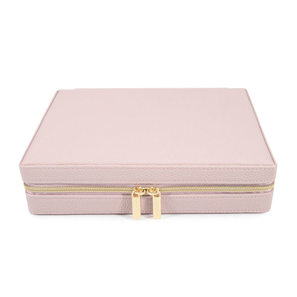 Leah Large Travel Jewelry Case Pale Pink