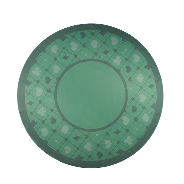Lucky Suits Poker Mat Green