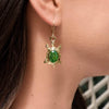 Olivia Riegel Turtle Drop Earrings Peridot