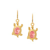 Olivia Riegel Turtle Drop Earrings Pink