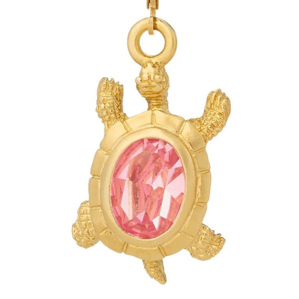 Olivia Riegel Turtle Drop Earrings Pink