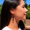 Olivia Riegel Gold Teardrop Earrings Hematite