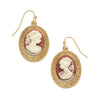 Olivia Riegel Carnelian Cameo Wire Earrings