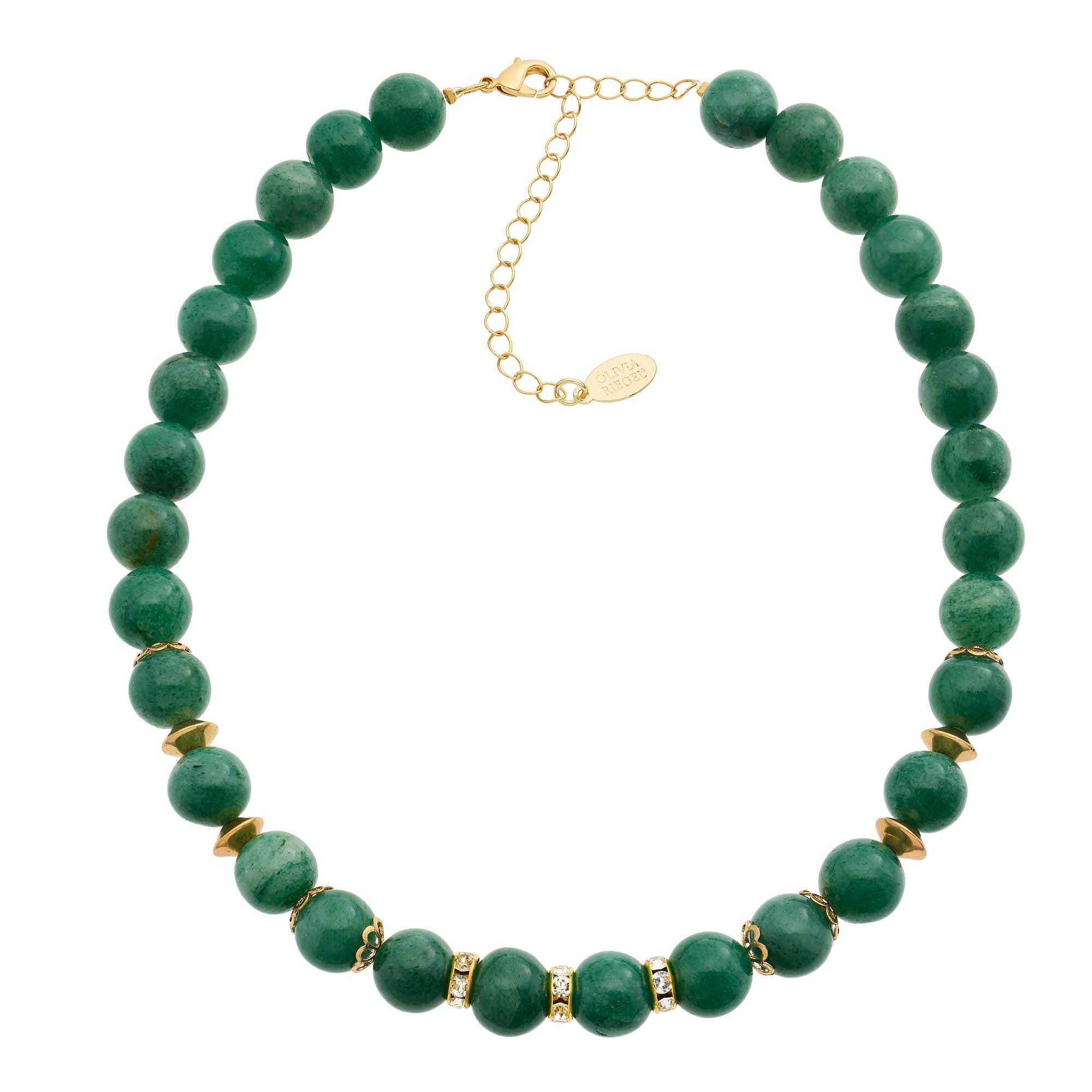 Olivia Riegel Green Aventurine Bead Necklace Green