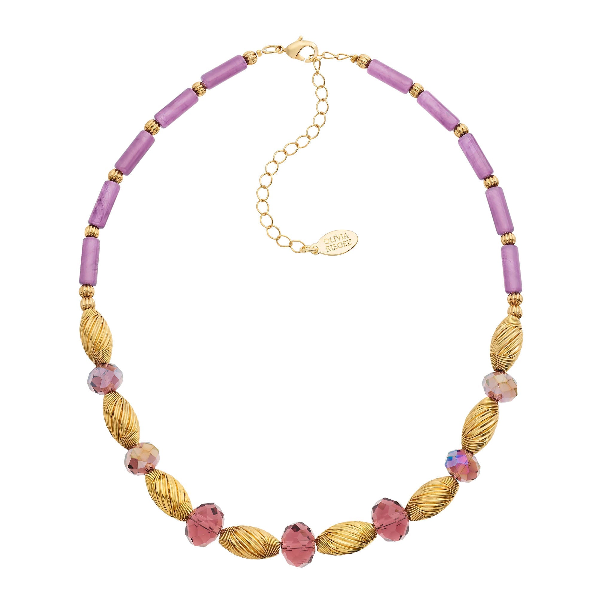 Olivia Riegel Amethyst Bead Necklace Purple