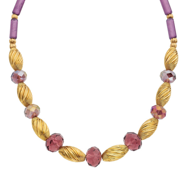 Olivia Riegel Amethyst Bead Necklace Purple