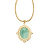 Olivia Riegel Oval Aventurine Pendant Necklace Gold