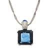 Olivia Riegel Blue Venetian Glass Intaglio Pendant Necklace