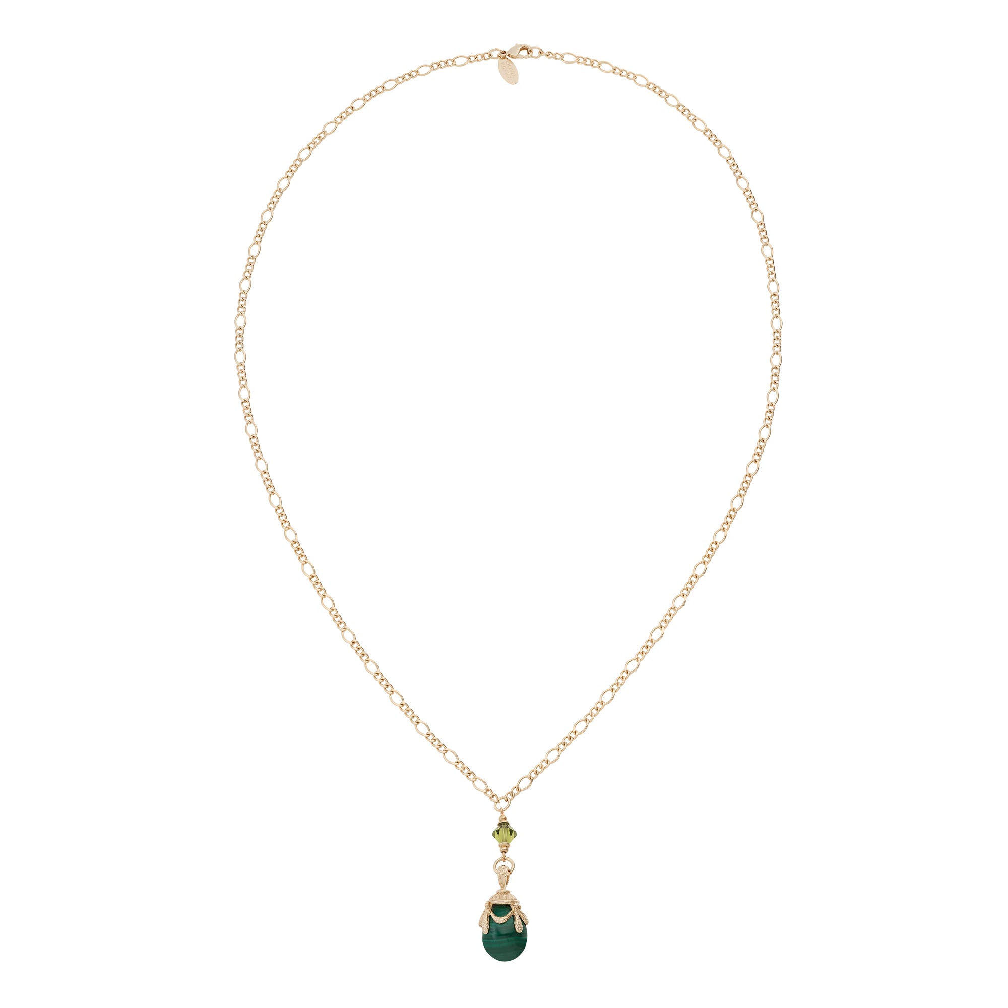 Olivia Riegel Malachite Egg Pendant Necklace