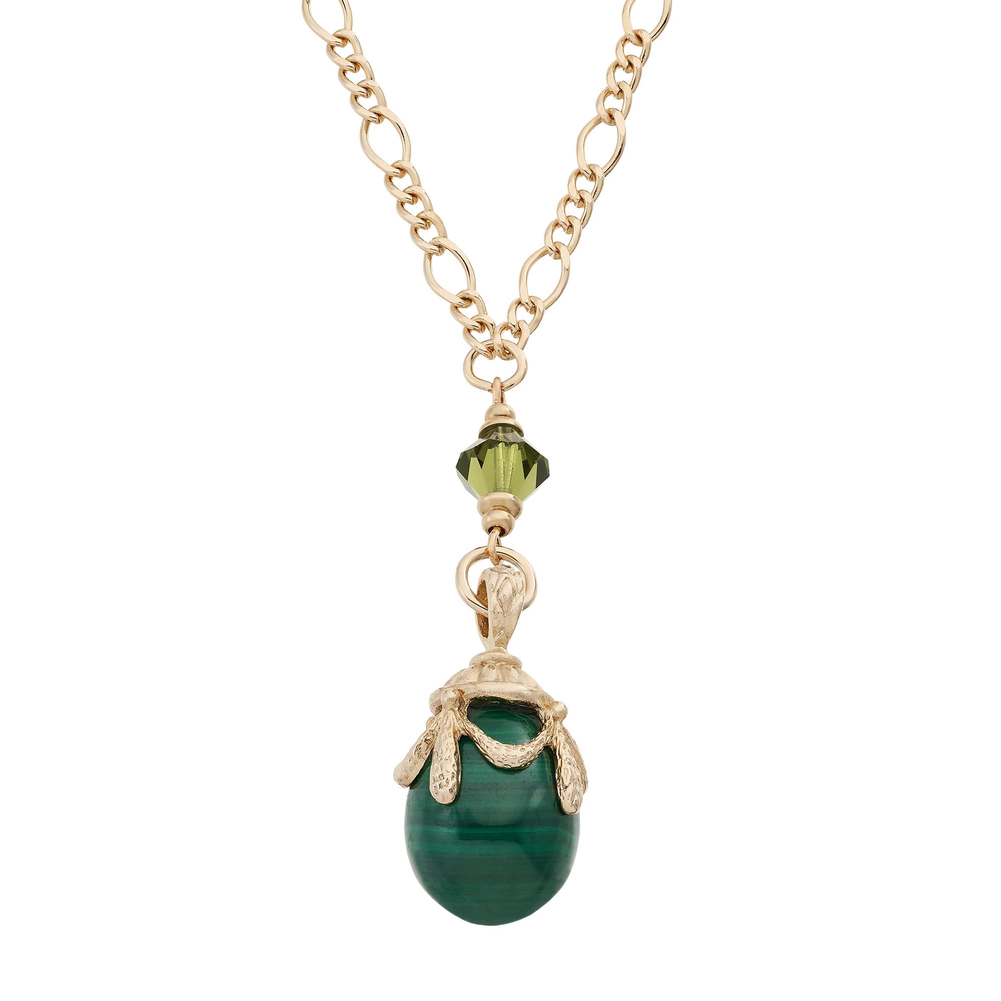 Olivia Riegel Malachite Egg Pendant Necklace