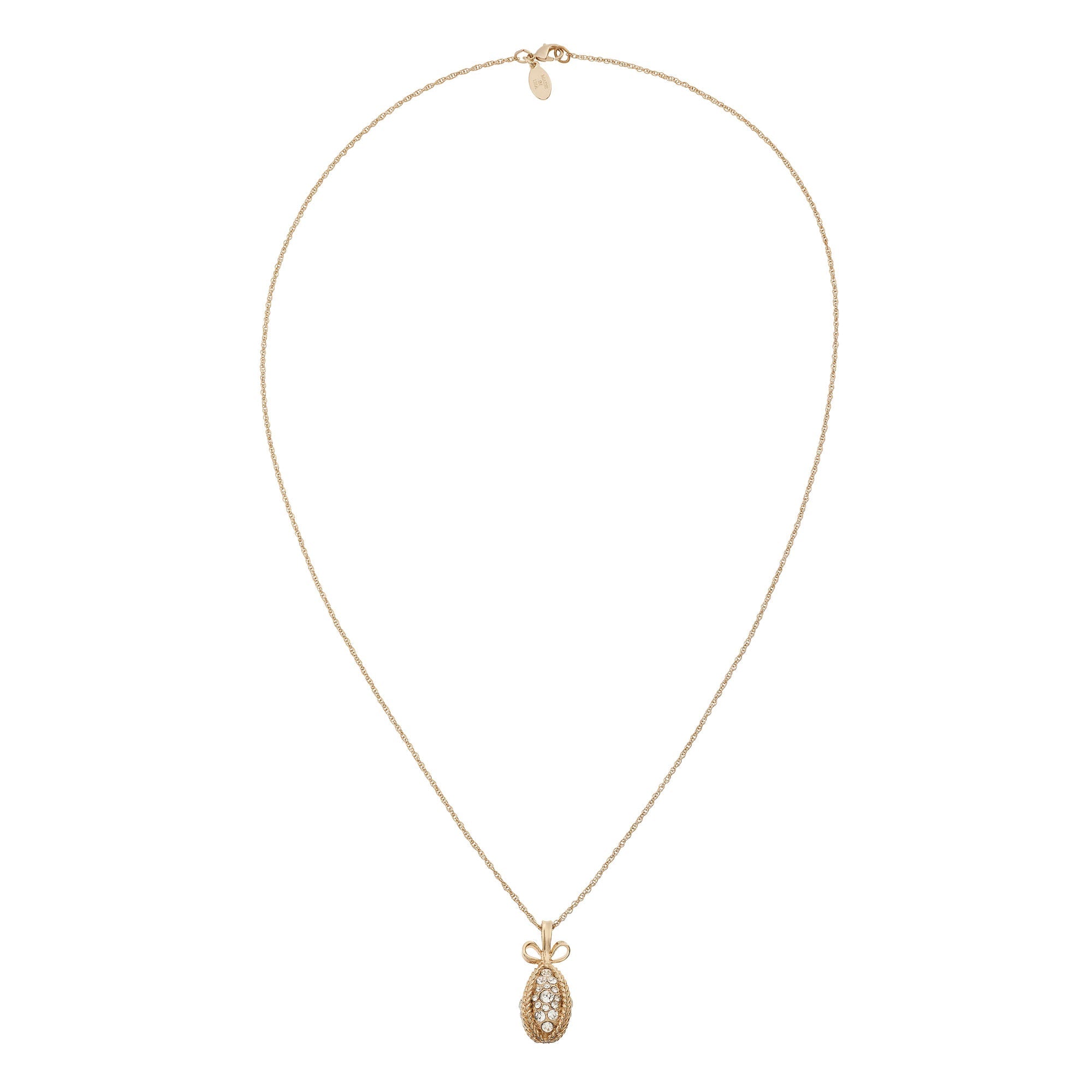 Olivia Riegel Pavé Crystal Egg Pendant Necklace