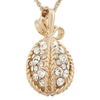 Olivia Riegel Pavé Crystal Egg Pendant Necklace