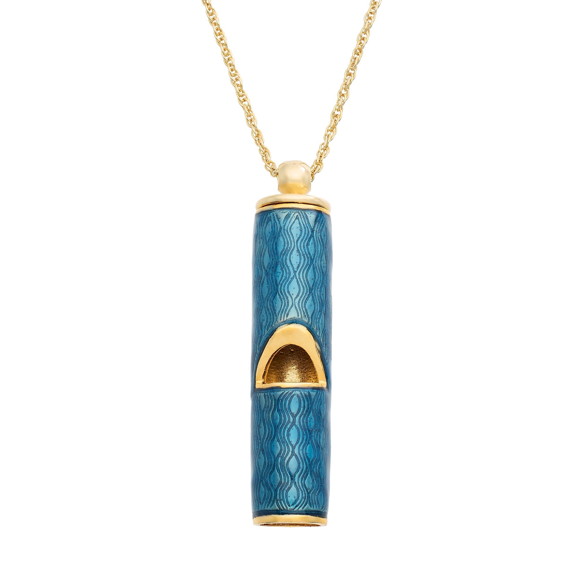 Olivia Riegel Enamel Whistle Pendant Necklace Blue