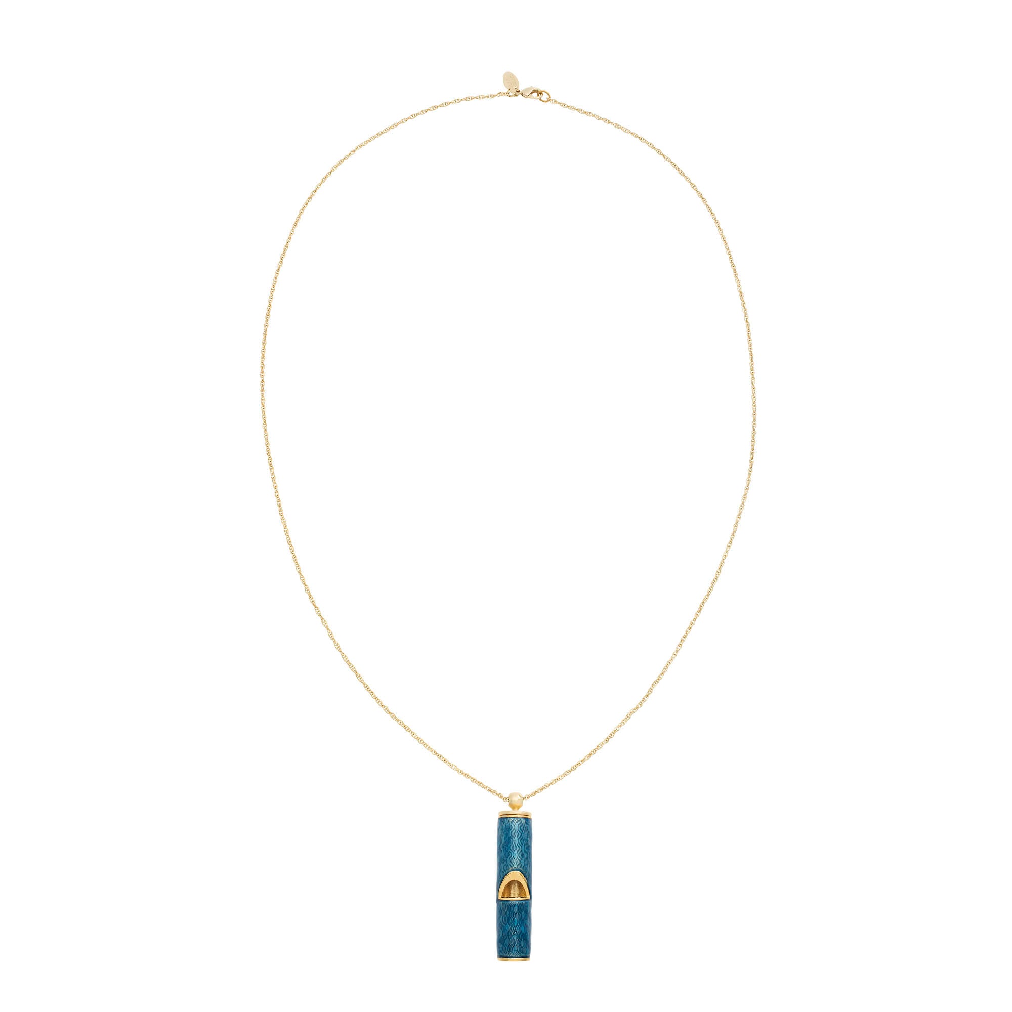 Olivia Riegel Enamel Whistle Pendant Necklace Blue