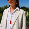 Olivia Riegel Enamel Whistle Pendant Necklace Red