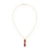 Olivia Riegel Enamel Whistle Pendant Necklace Red