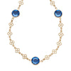 Olivia Riegel Sapphire Crystal Station Filigree Necklace