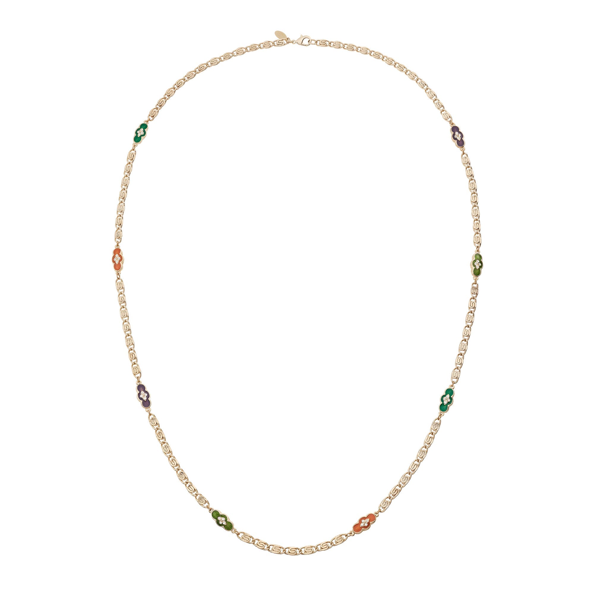 Olivia Riegel Guilloché Enamel Station Necklace
