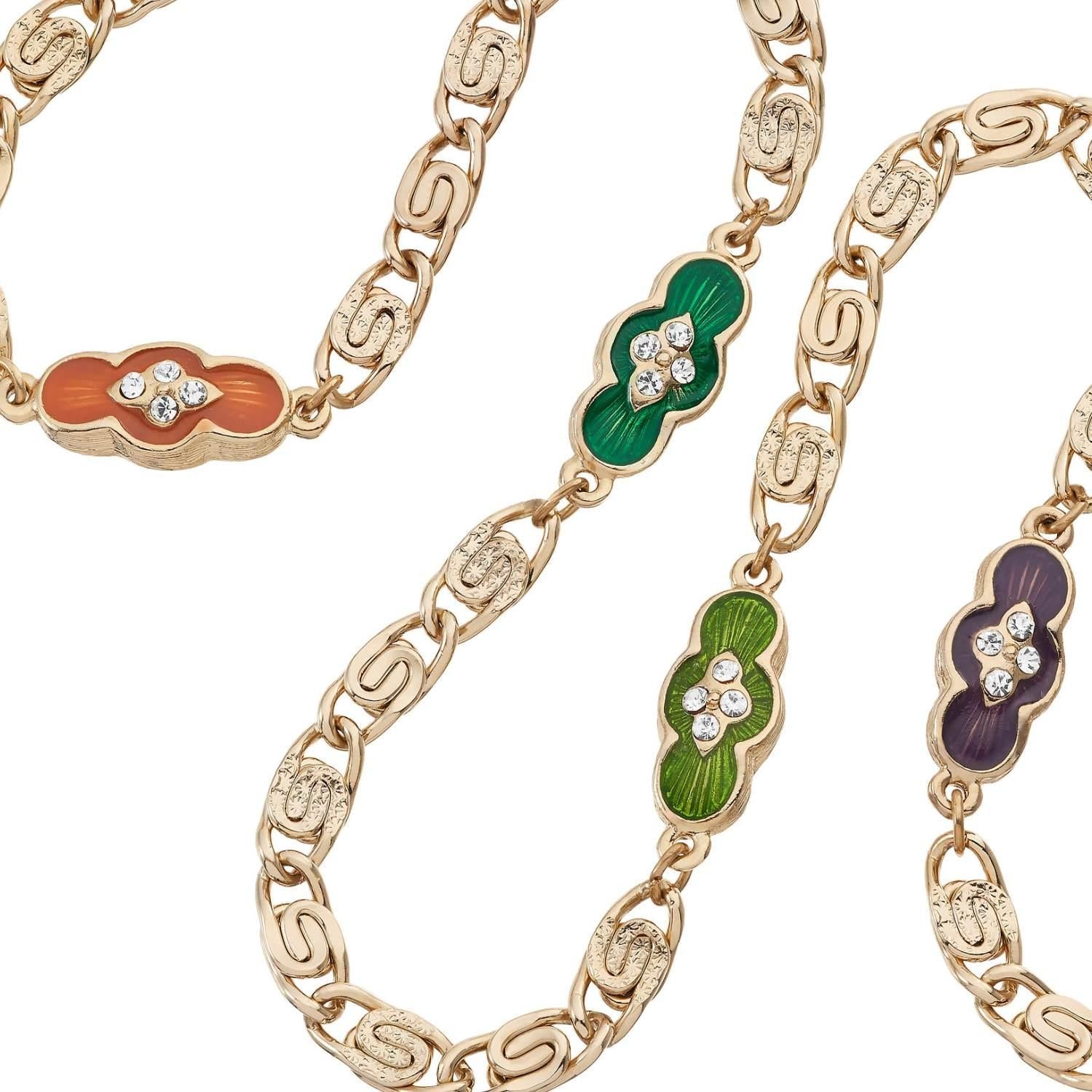 Olivia Riegel Guilloché Enamel Station Necklace
